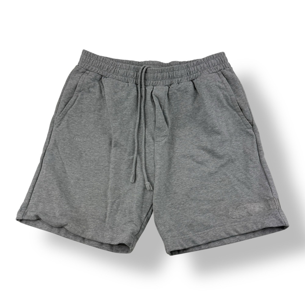 Helmut Lang Heather‎ Gray Cotton Drawstring Elastic Sweat Shorts Men's Size XL